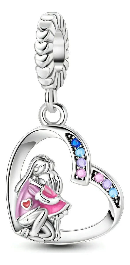 Charm de Corazón que representa el Amor de Madre E Hija - Quierox - Tienda Online