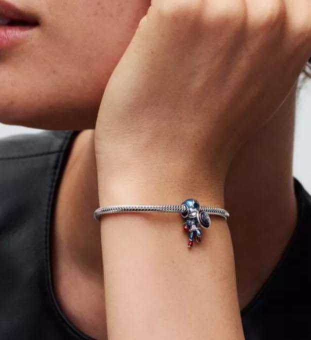 CHARMY´S Charm Capitán América Plata 925 - Quierox - Tienda Online