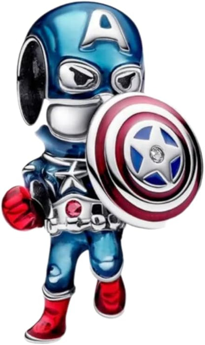 CHARMY´S Charm Capitán América Plata 925 - Quierox - Tienda Online