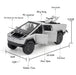 CHE ZHI Tesla Cybertruck Modelo a escala 1:32 de metal fundido, color plata - Quierox - Tienda Online