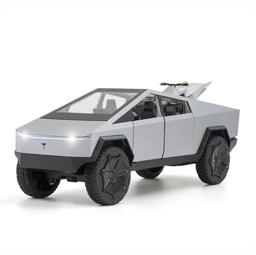 CHE ZHI Tesla Cybertruck Modelo a escala 1:32 de metal fundido, color plata - Quierox - Tienda Online