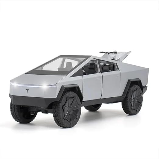 CHE ZHI Tesla Cybertruck Modelo a escala 1:32 de metal fundido, color plata - Quierox - Tienda Online