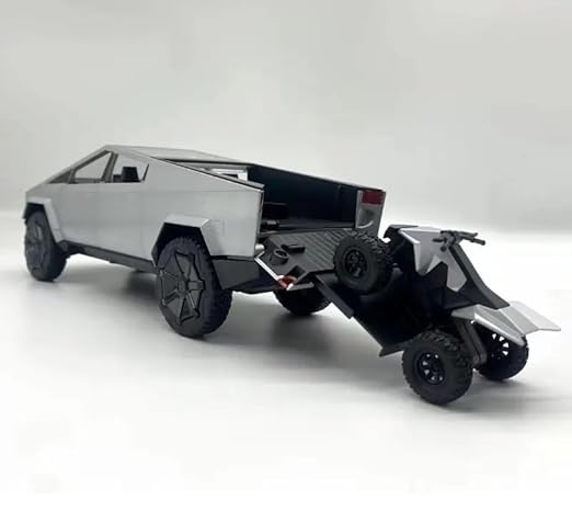 CHE ZHI Tesla Cybertruck Modelo a escala 1:32 de metal fundido, color plata - Quierox - Tienda Online