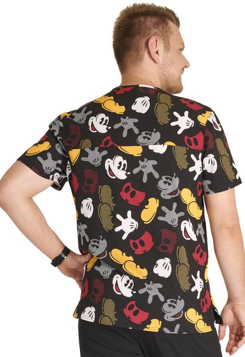 Cherokee Disney Blusa Médica Mickey Mouse Tooniforms Para Hombres Cuello en V - Quierox - Tienda Online