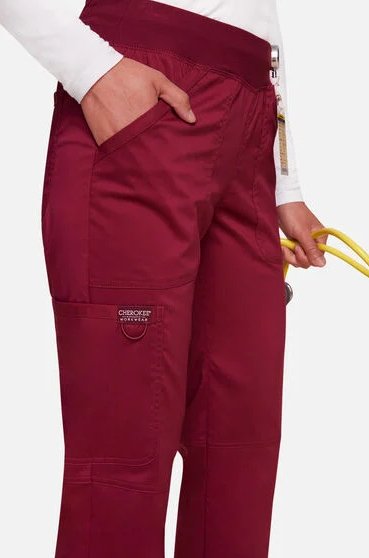 Cherokee Workwear Pantalón médico con bolsillos y cintura elástica para mujer - Quierox - Tienda Online