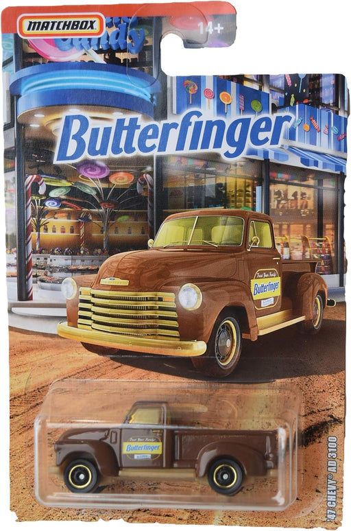 (Chevy AD 3100 '47, marrón) - Modelo a escala con temática de Matchbox Candy - Quierox - Tienda Online