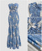 ChicMe Vestido de Mujer con Estampado Tropical, Tubo con Cordón y Pliegues - Quierox - Tienda Online
