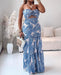 ChicMe Vestido de Mujer con Estampado Tropical, Tubo con Cordón y Pliegues - Quierox - Tienda Online