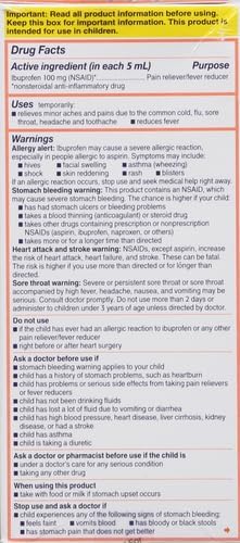 Children's Motrin Suspensión oral 100 mg medicina de ibuprofeno, reductor de fiebre - Quierox - Tienda Online