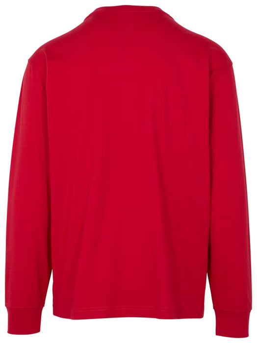 Camiseta de manga larga con estampado navideño de ciervo rojo para hombre
