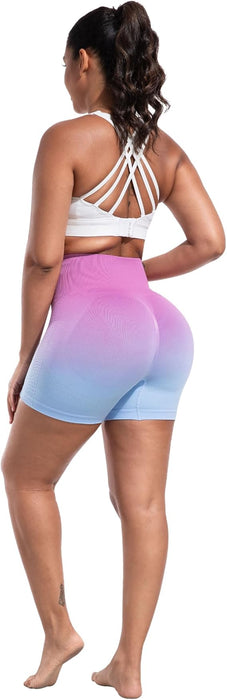 CHRLEISURE - Pantalones cortos deportivos para mujer (4 unidades), cintura alta, realzadores de glúteos, sin costuras - Quierox - Tienda Online
