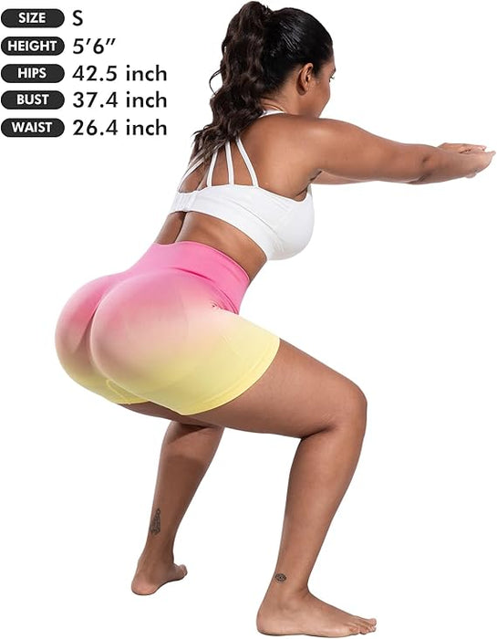 CHRLEISURE - Pantalones cortos deportivos para mujer (4 unidades), cintura alta, realzadores de glúteos, sin costuras - Quierox - Tienda Online
