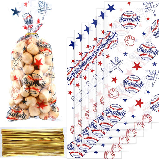 Chuangdi Paquete de 100 bolsas de celofán para fiesta de béisbol - Quierox - Tienda Online
