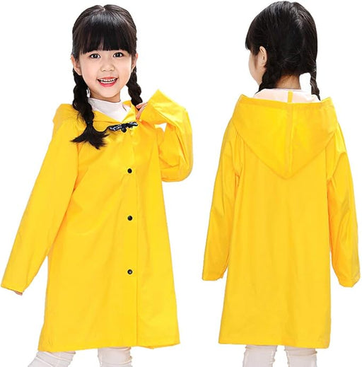 Chubasquero amarillo con capucha para niños, ideal para niñas y niños pequeños - Quierox - Tienda Online