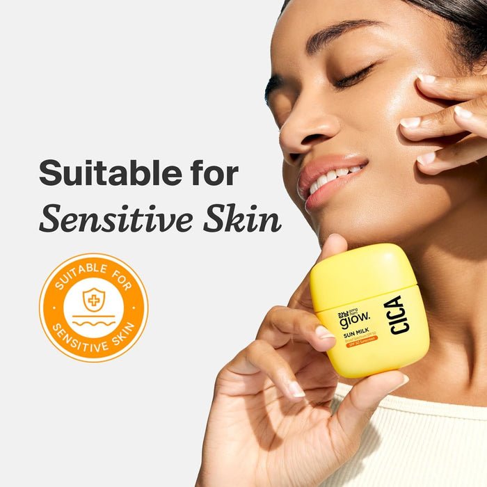 CICA SUN MILK, humectante con SPF 50, protector solar invisible de amplio espectro para cara - Quierox - Tienda Online
