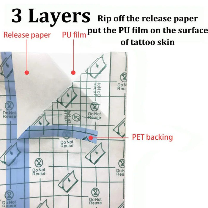 Cinta adhesiva de PU impermeable para el cuidado posterior del tatuaje de 2m * 15cm - Quierox - Tienda Online