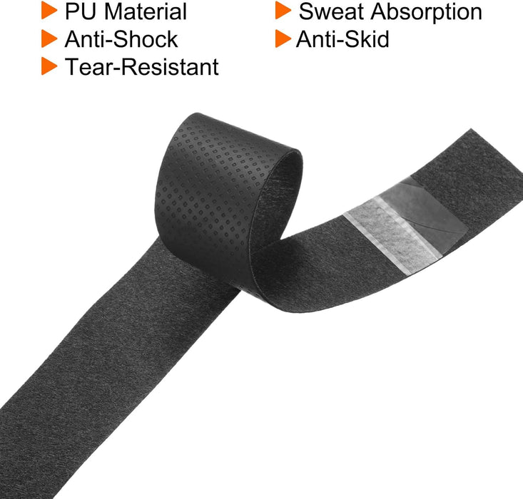 Cinta de agarre para raqueta de tenis de poliuretano con ranura redonda antideslizante que absorbe el sudor, 6 piezas - Quierox - Tienda Online