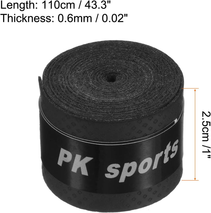 Cinta de agarre para raqueta de tenis de poliuretano con ranura redonda antideslizante que absorbe el sudor, 6 piezas - Quierox - Tienda Online