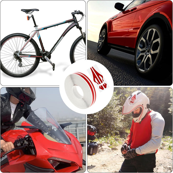 Cinta de vinilo rojo a rayas, calcomanías para automóviles, Cromo rojo 1/12 "y 1/6" 2mm y 4mm - Quierox - Tienda Online