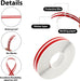 Cinta de vinilo rojo a rayas, calcomanías para automóviles, Cromo rojo 1/12 "y 1/6" 2mm y 4mm - Quierox - Tienda Online