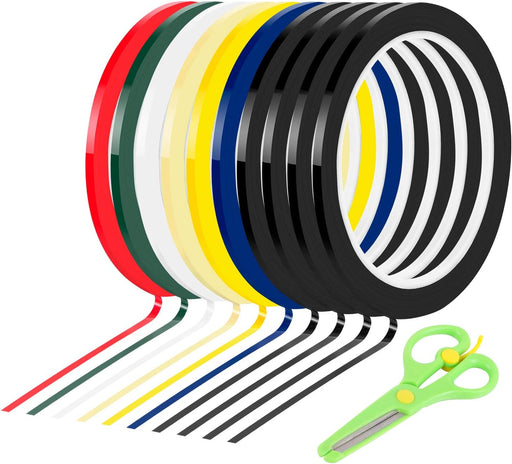 Cinta para pizarrón blanca, 10 rollos, varios colores, gráfico de cinta adhesiva - Quierox - Tienda Online