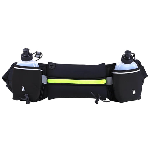 Cinturón de hidratación ajustable con dos botellas de agua de 500ml - Quierox - Tienda Online