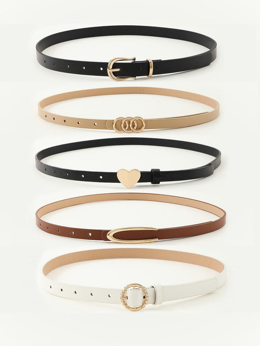 Cinturón de imitación multicolor con forma de corazón y círculo para mujer - Quierox - Tienda Online