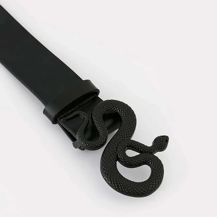 Cinturón de piel sintética con hebilla de serpiente para mujer, estilo vintage occidental - Quierox - Tienda Online