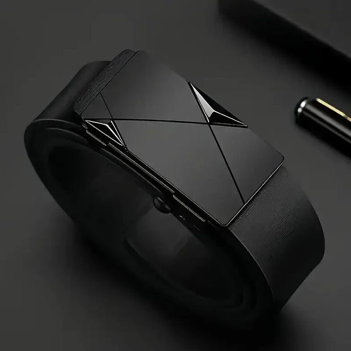 Cinturón elegante de piel sintética para hombre: cinturones de moda para el día a día - Quierox - Tienda Online