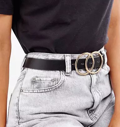 Cinturón para vaqueros con doble círculo para cintura y cadera de ASOS DESIGN - Quierox - Tienda Online