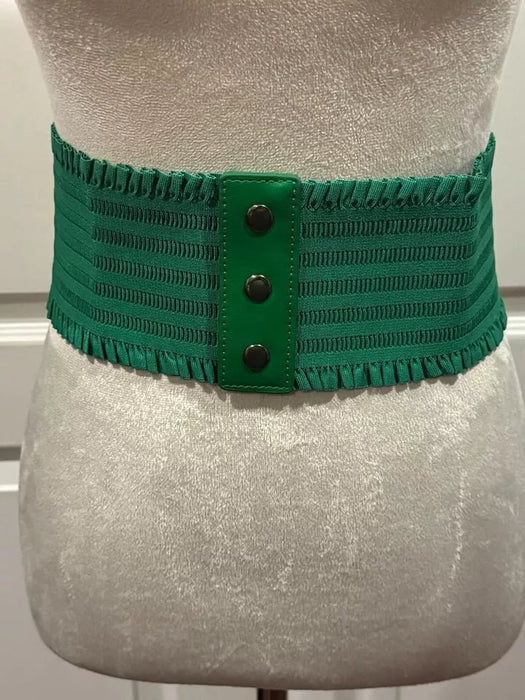 Cinturón verde elástico ancho para mujer talla 4x32 pulgadas - Quierox - Tienda Online