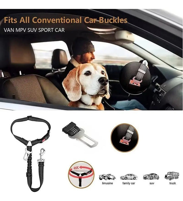 Cinturones Ajustables 2 En 1 Para Mascotas En El Auto - Quierox - Tienda Online