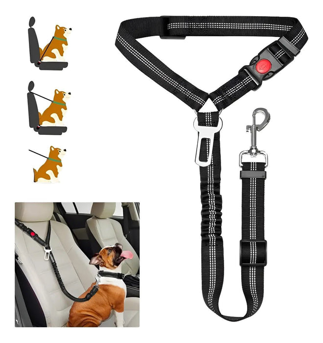Cinturones Ajustables 2 En 1 Para Mascotas En El Auto - Quierox - Tienda Online