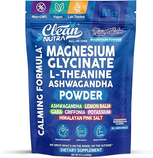 CLEAN Suplemento en polvo de glicinato de magnesio + L - teanina - Quierox - Tienda Online