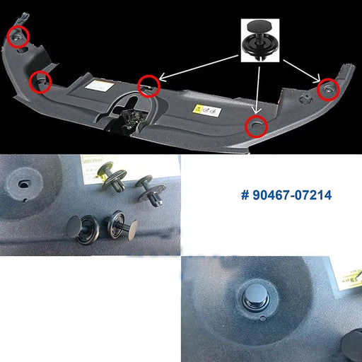 Clips de retención cubierta de tren de rodaje para protección contra salpicaduras pack 10 - Quierox - Tienda Online
