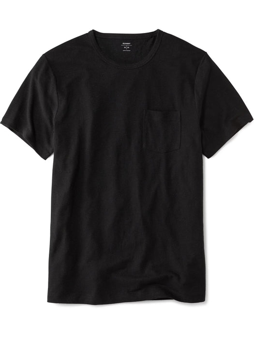 OLD NAVY Camiseta de cuello redondo de mezcla de lino para hombre