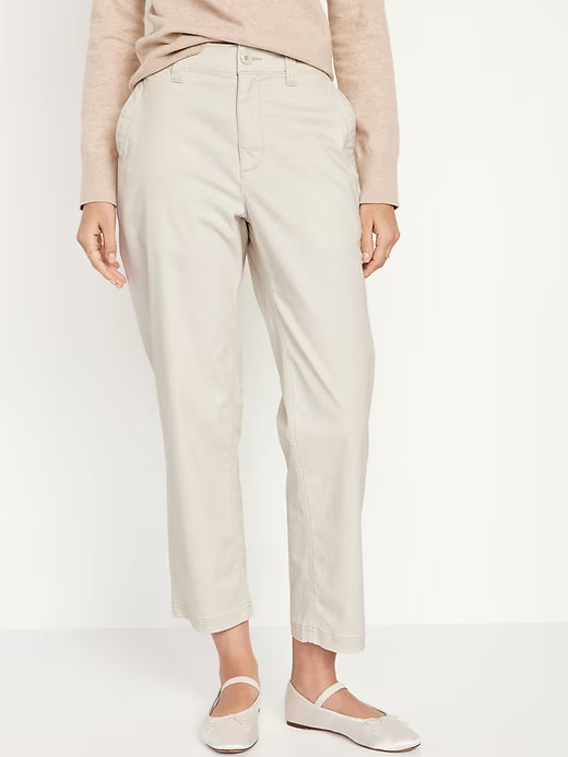 Old Navy Pantalones rectos y cónicos chinos OGC de cintura alta