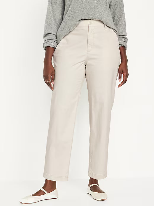 Old Navy Pantalones rectos y cónicos chinos OGC de cintura alta