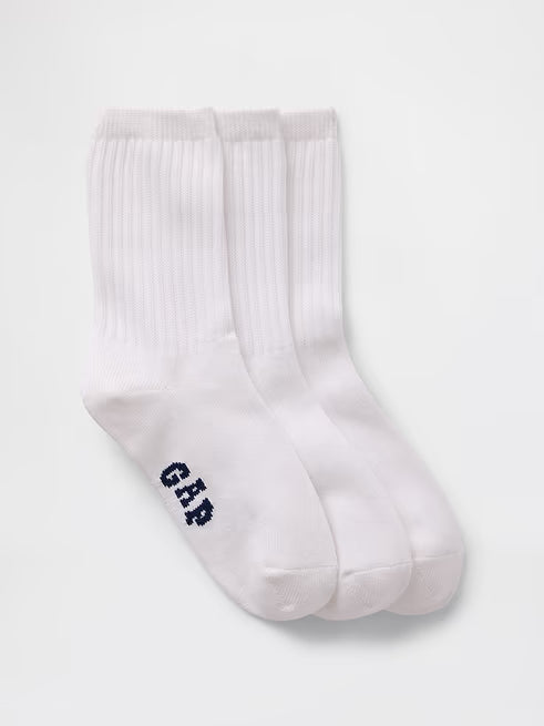 GAP Calcetines infantiles con logo de Gap (paquete de 3)