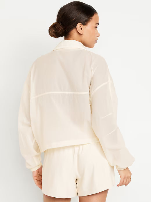 Old Navy Chaqueta de nailon con cremallera de alto rendimiento