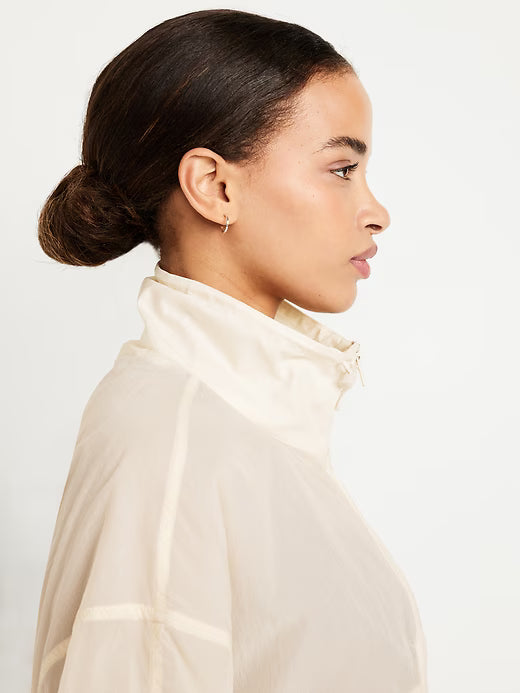 Old Navy Chaqueta de nailon con cremallera de alto rendimiento