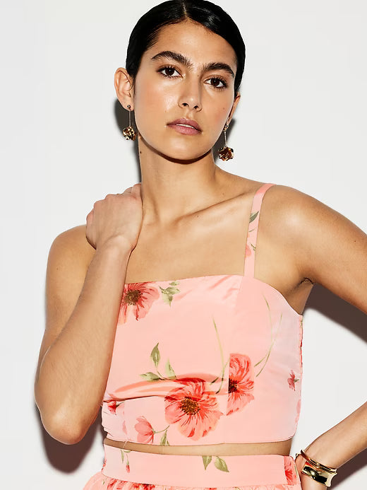 Top corto de tafetán The Occasion de Old Navy