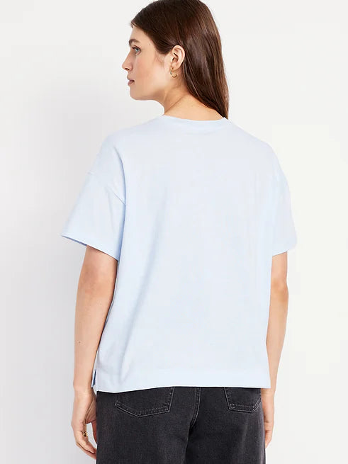 Camiseta vintage de cuello redondo