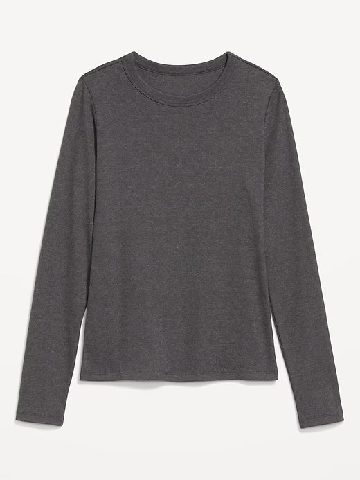 OLD NAVY Camiseta ajustada de manga larga con cuello redondo
