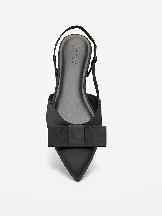 OLD NAVY Zapatos planos con lazo y tira trasera para mujer