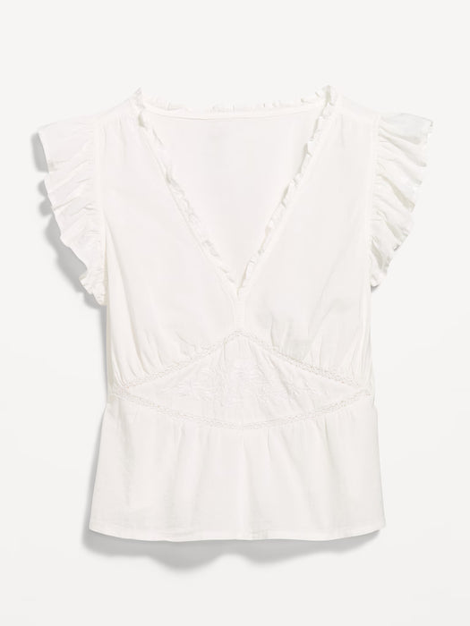 OLD NAVY Top bordado con mangas acampanadas
