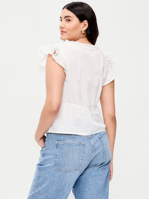 OLD NAVY Top bordado con mangas acampanadas