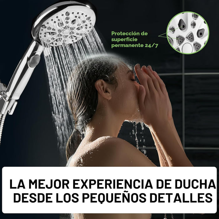 Cobbe Cabezal de ducha de 9 funciones con rociador eléctrico integrado - Quierox - Tienda Online