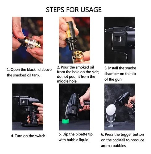 Cocktail Bubble Gun Líquido Burbujeante Original 300ml - Quierox - Tienda Online