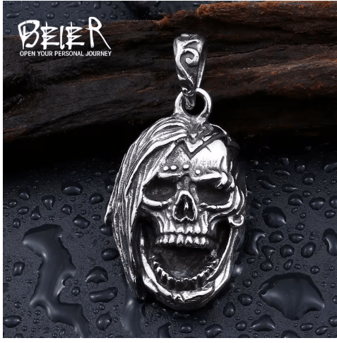Colgante de calavera de cadena, para hombre - Quierox - Tienda Online
